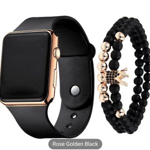 Digital Watch With Bracelets